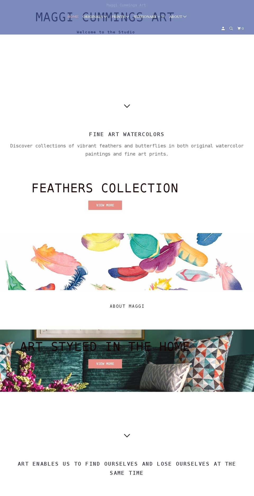 maggicummingsart.com shopify website screenshot