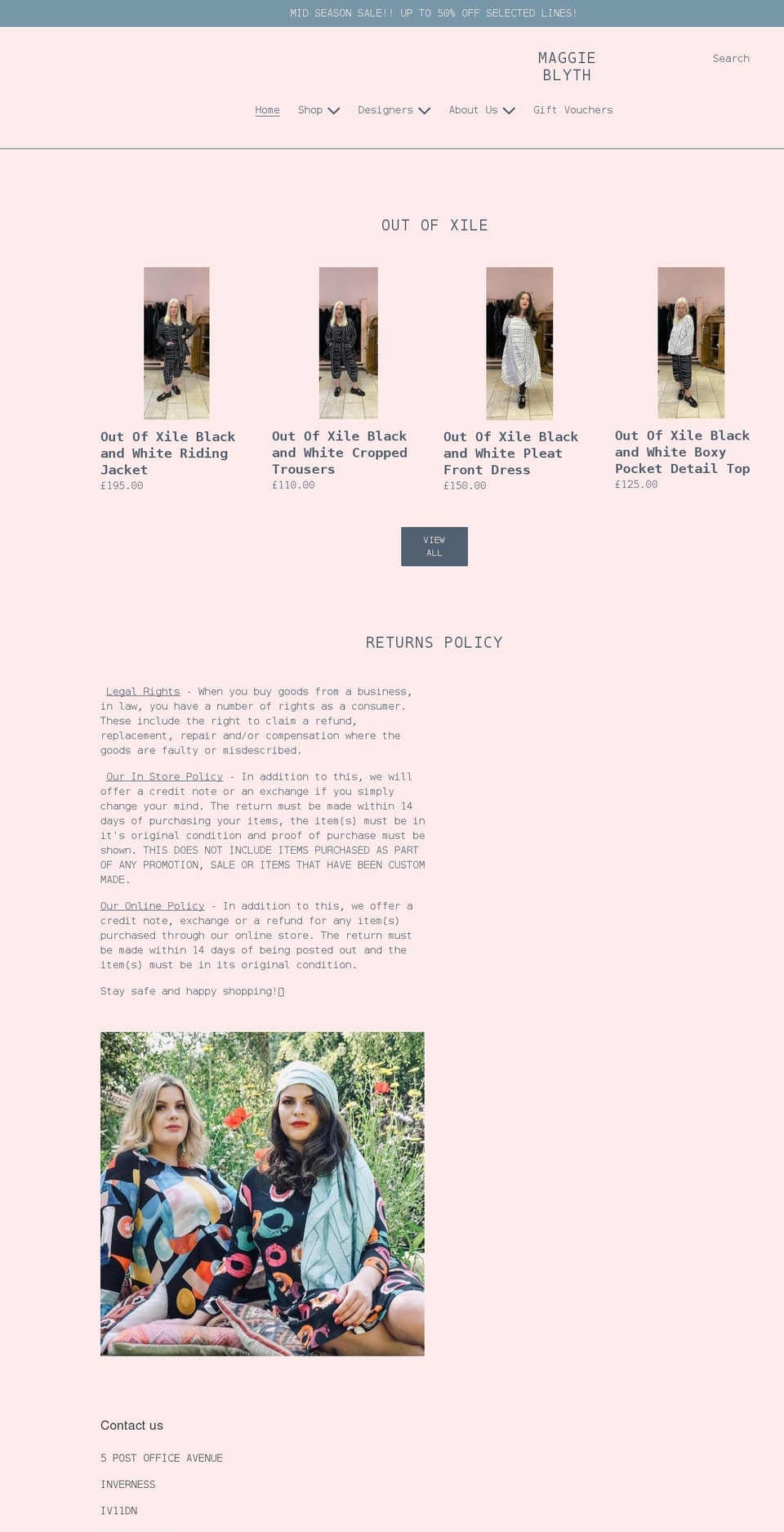 maggieblyth.com shopify website screenshot