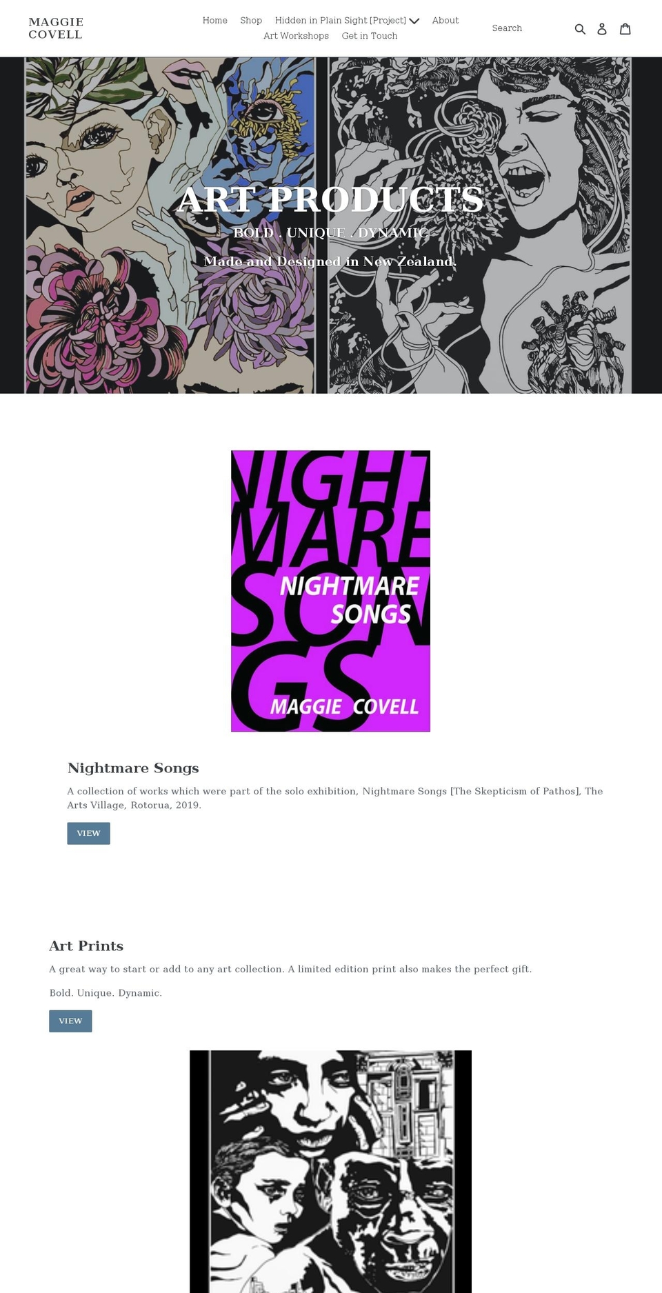 maggiecovell.com shopify website screenshot