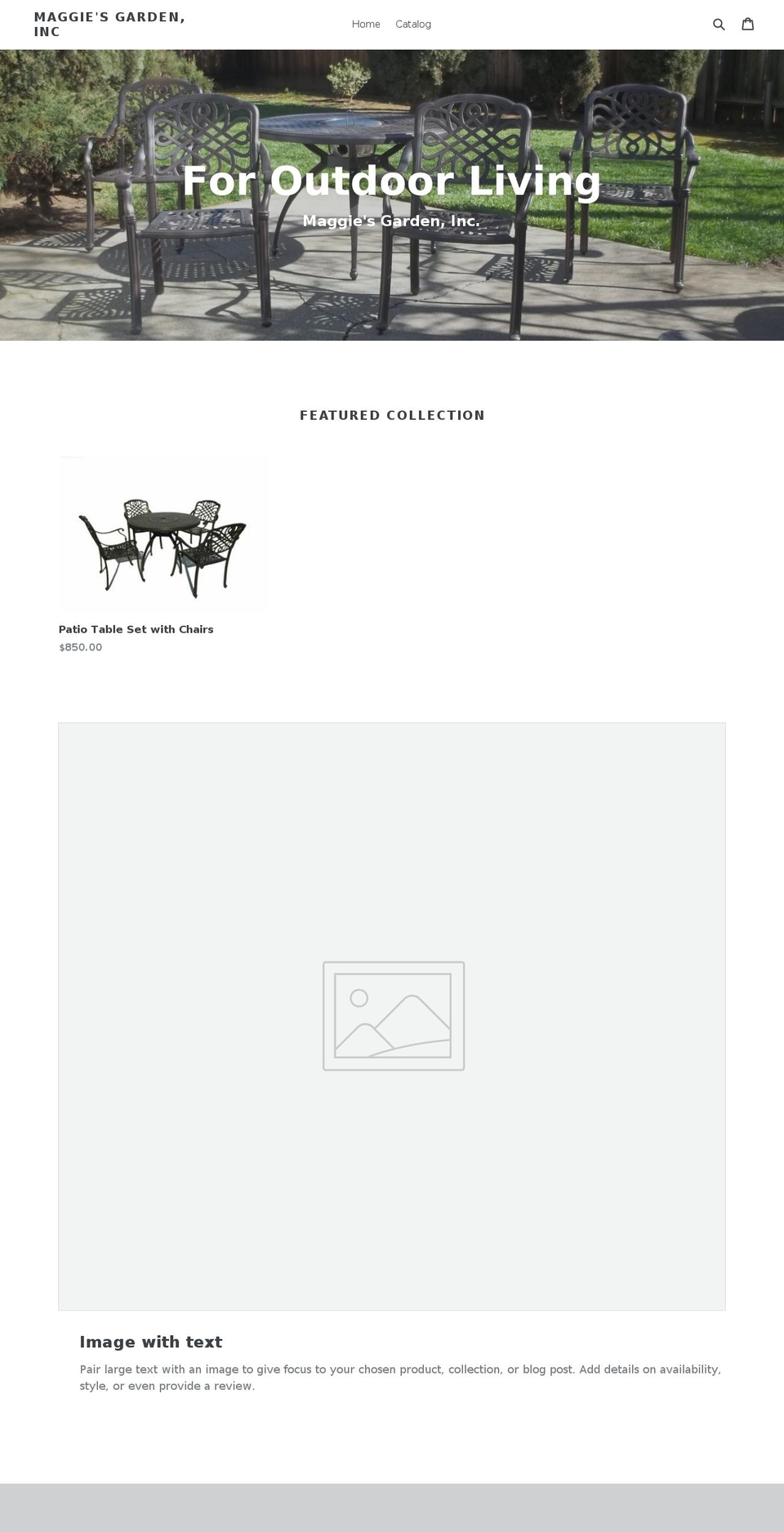 maggiegardeninc.com — Shopify storefront screenshot