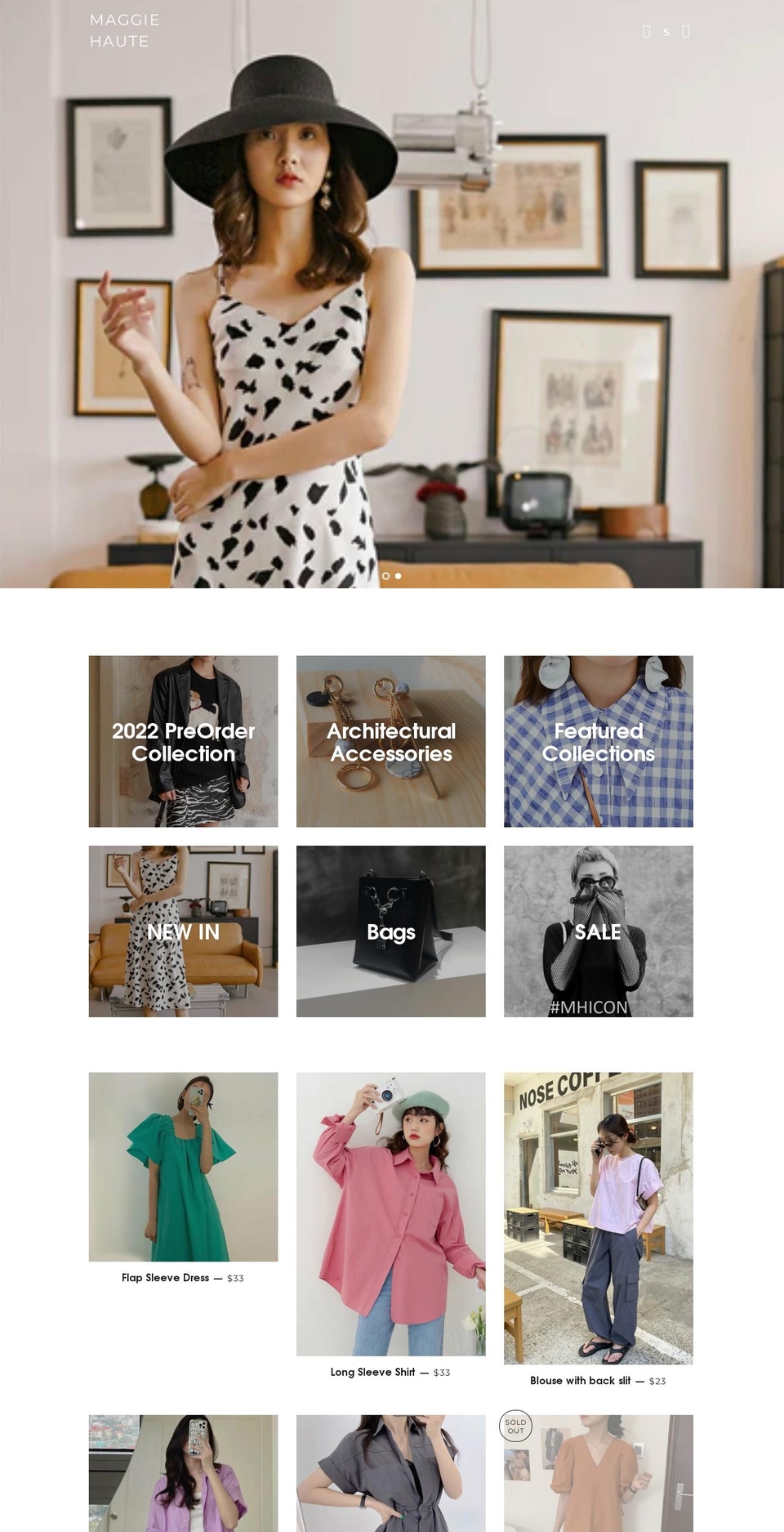 maggiehaute.com — Shopify storefront screenshot