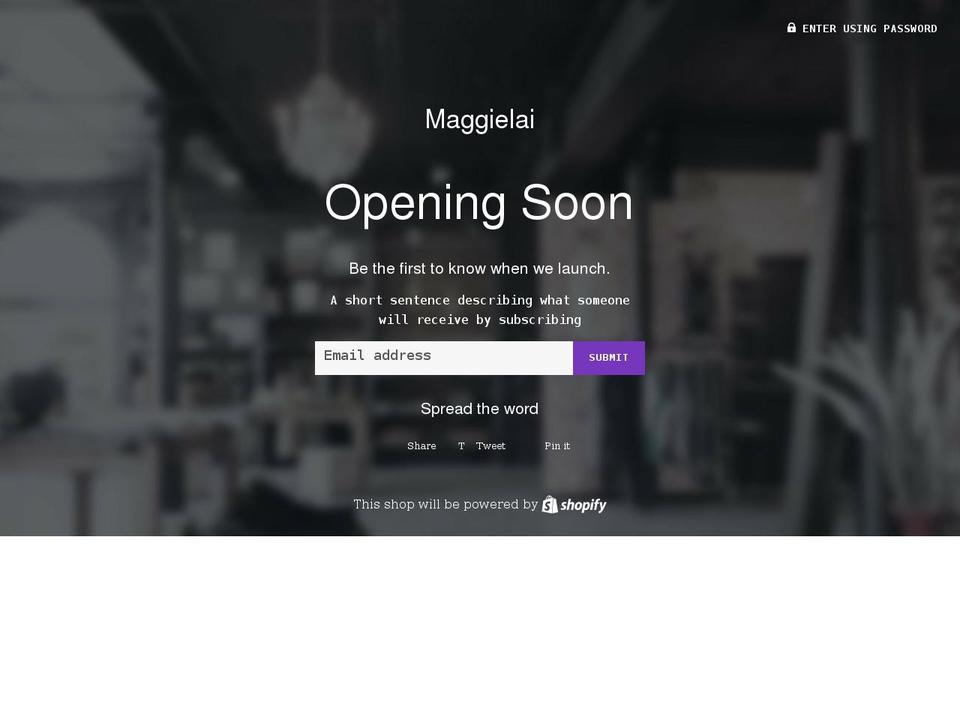 maggielai.com shopify website screenshot