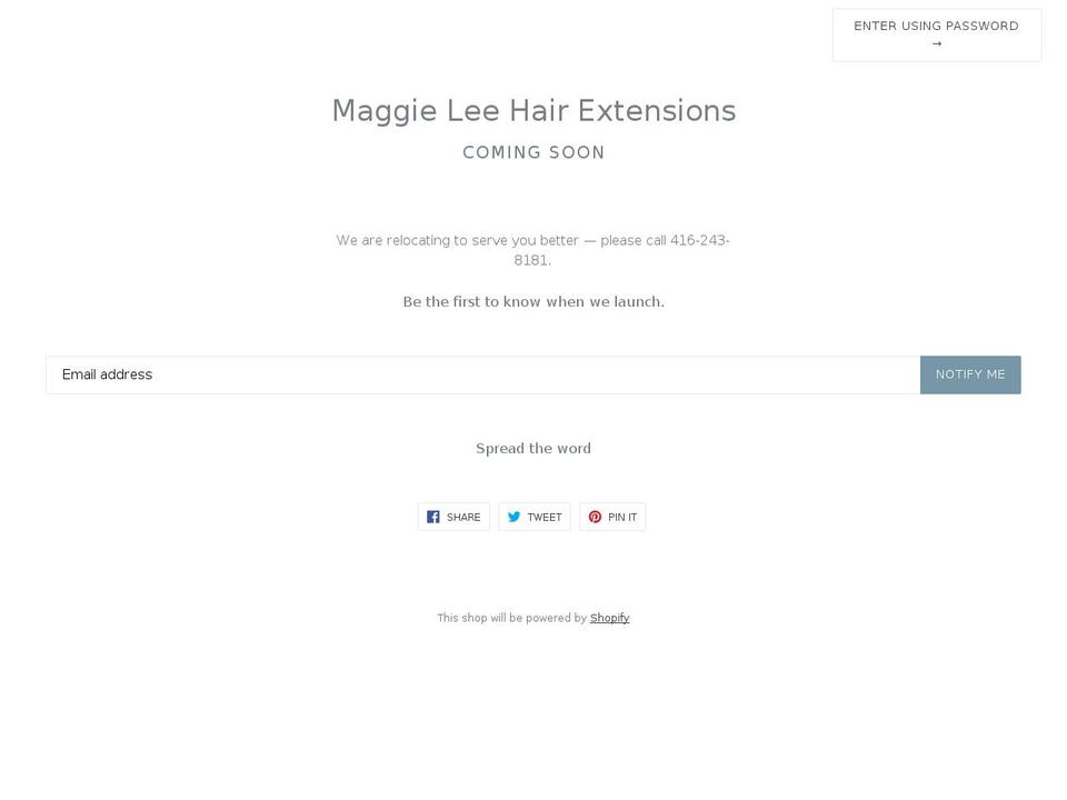 maggielee.ca shopify website screenshot