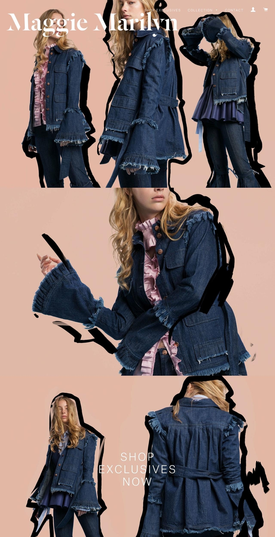 Maggie Marilyn November 2016 - Denim Jacket Launch Shopify theme site example maggiemarilyn.net