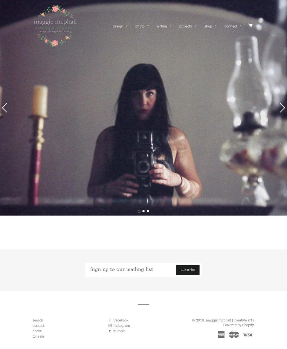 maggiemcphail.com — Shopify storefront screenshot