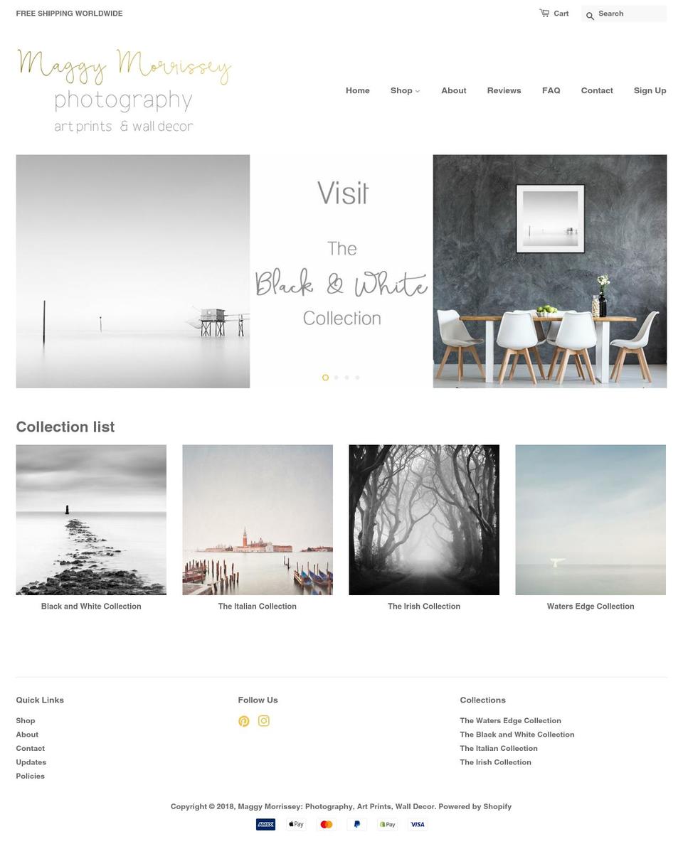 maggiemorrissey.com — Shopify storefront screenshot