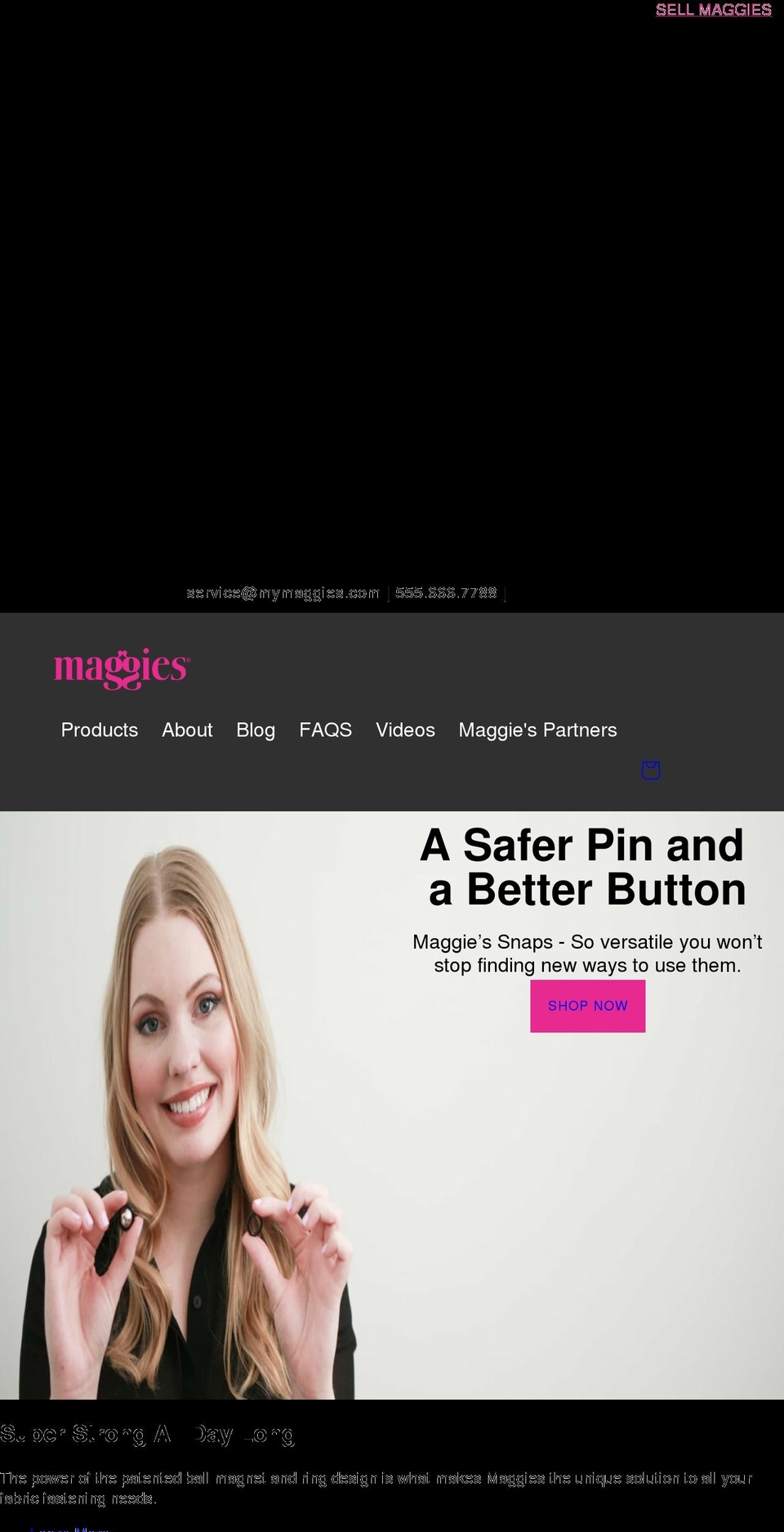 maggies-fashion-magnets.myshopify.com shopify website screenshot