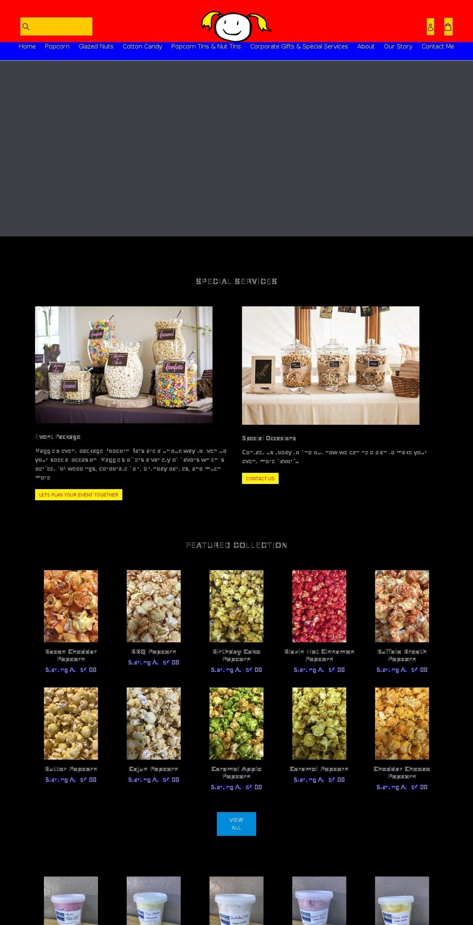 maggiespopcornandnuts.com shopify website screenshot