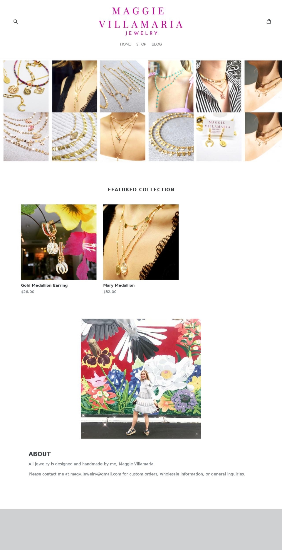 maggievillamaria.com — Shopify storefront screenshot