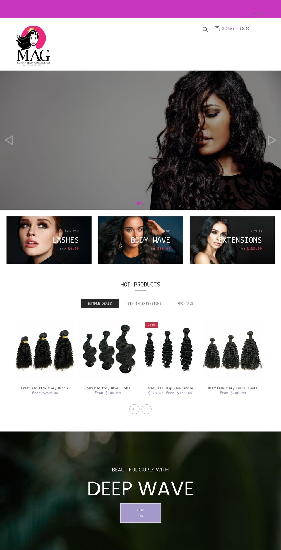 dropship-beauty- Shopify theme site example maghumanhaircollection.com