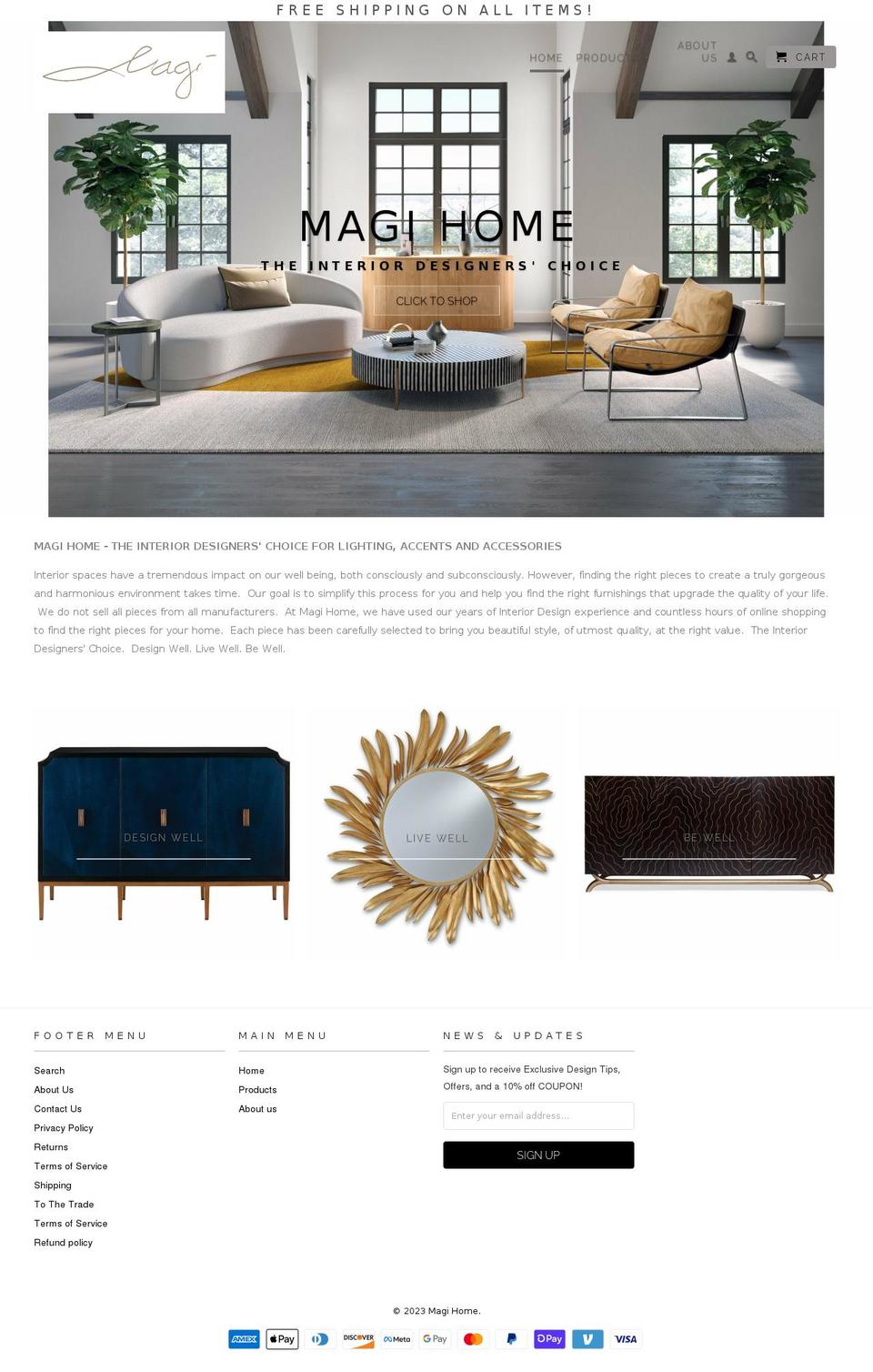magi-home.com — Shopify storefront screenshot