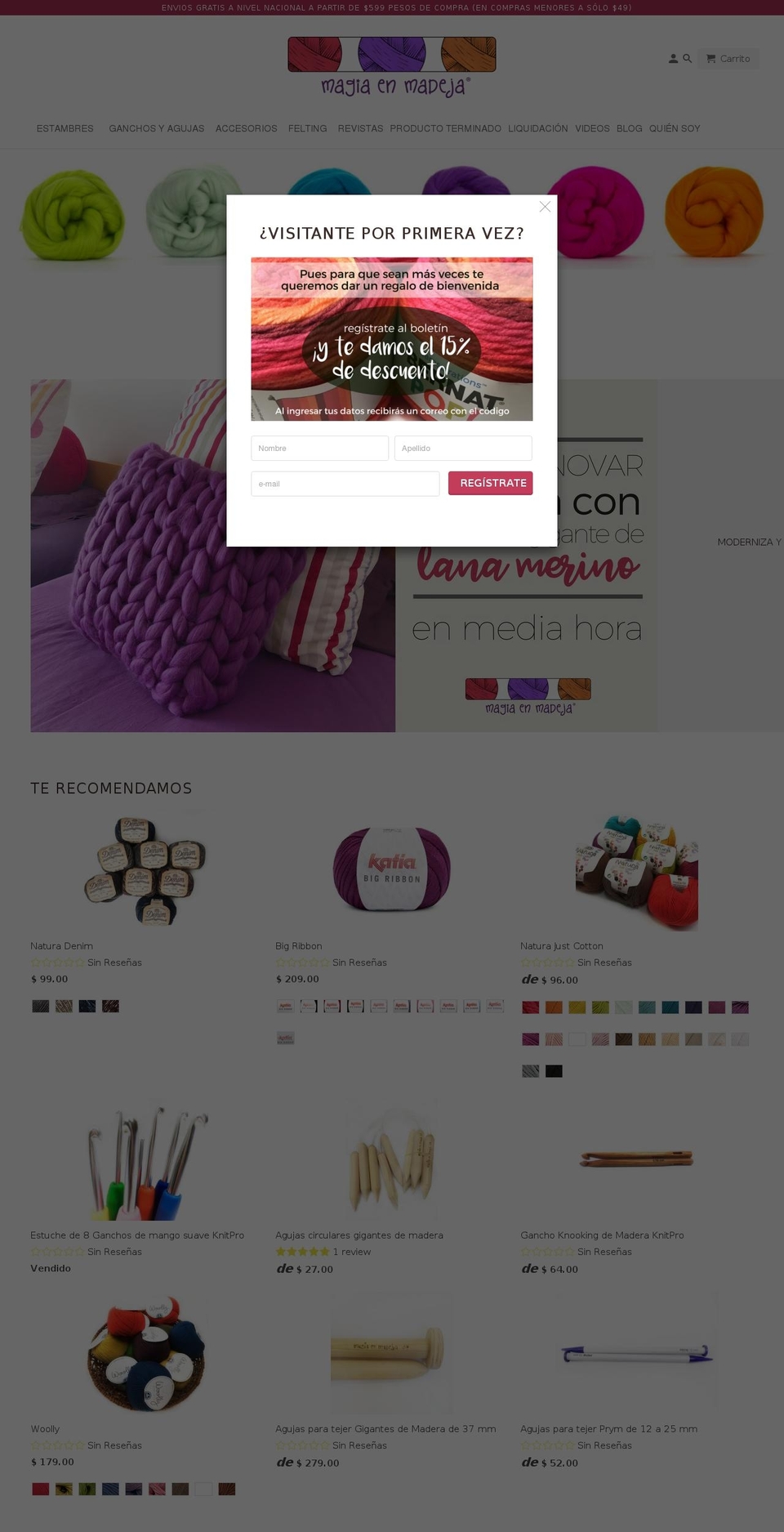 magiaenmadeja.com shopify website screenshot