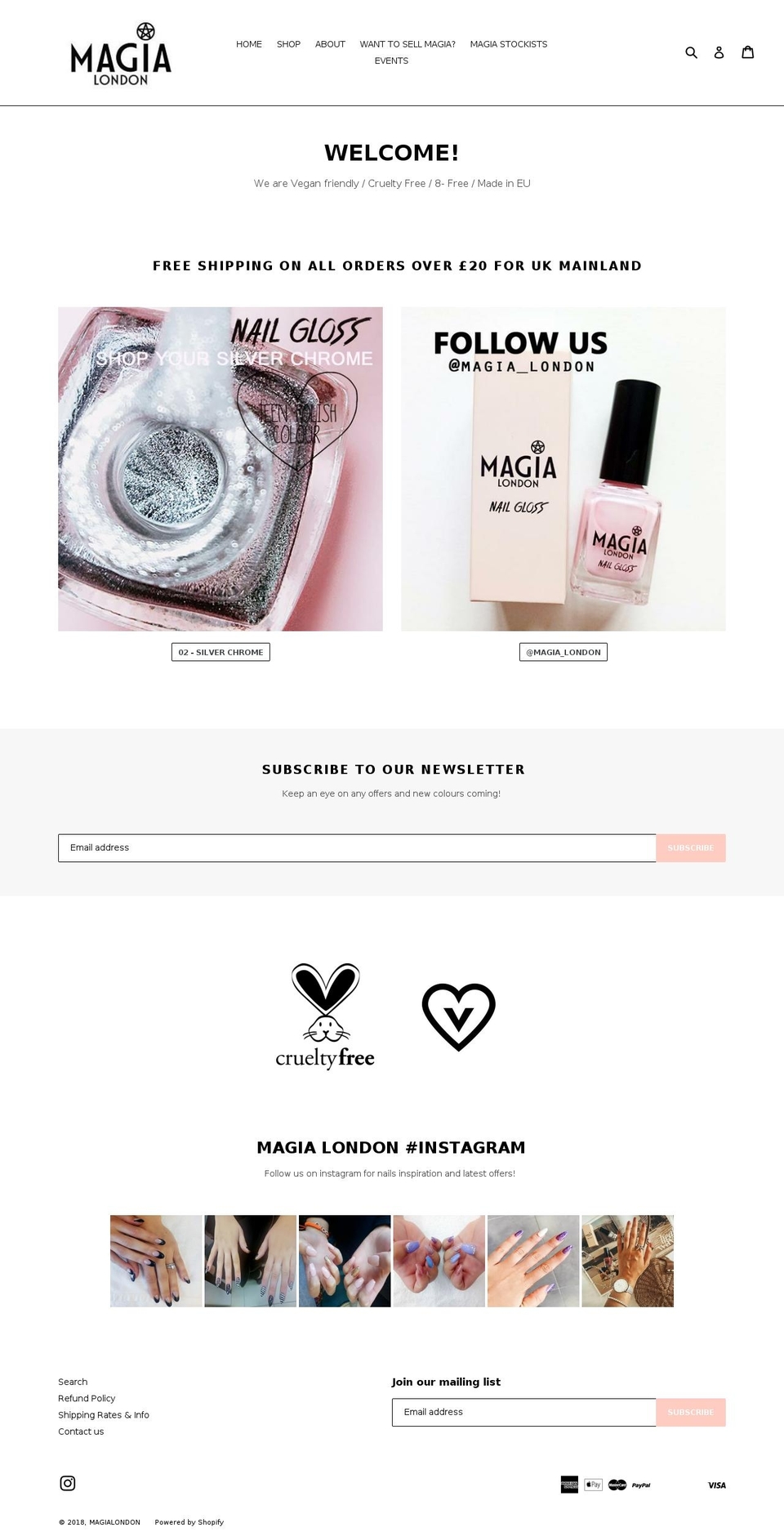 magialondon.com — Shopify storefront screenshot