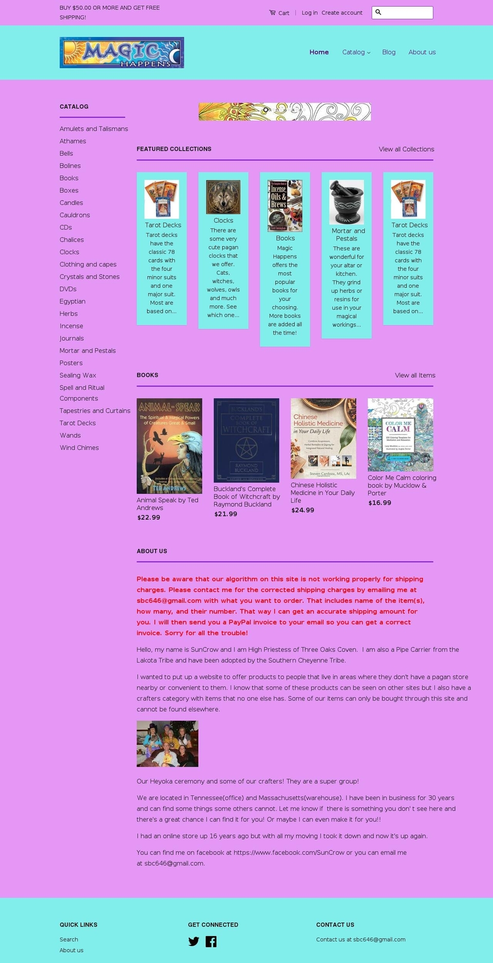 magic-happens.com — Shopify storefront screenshot