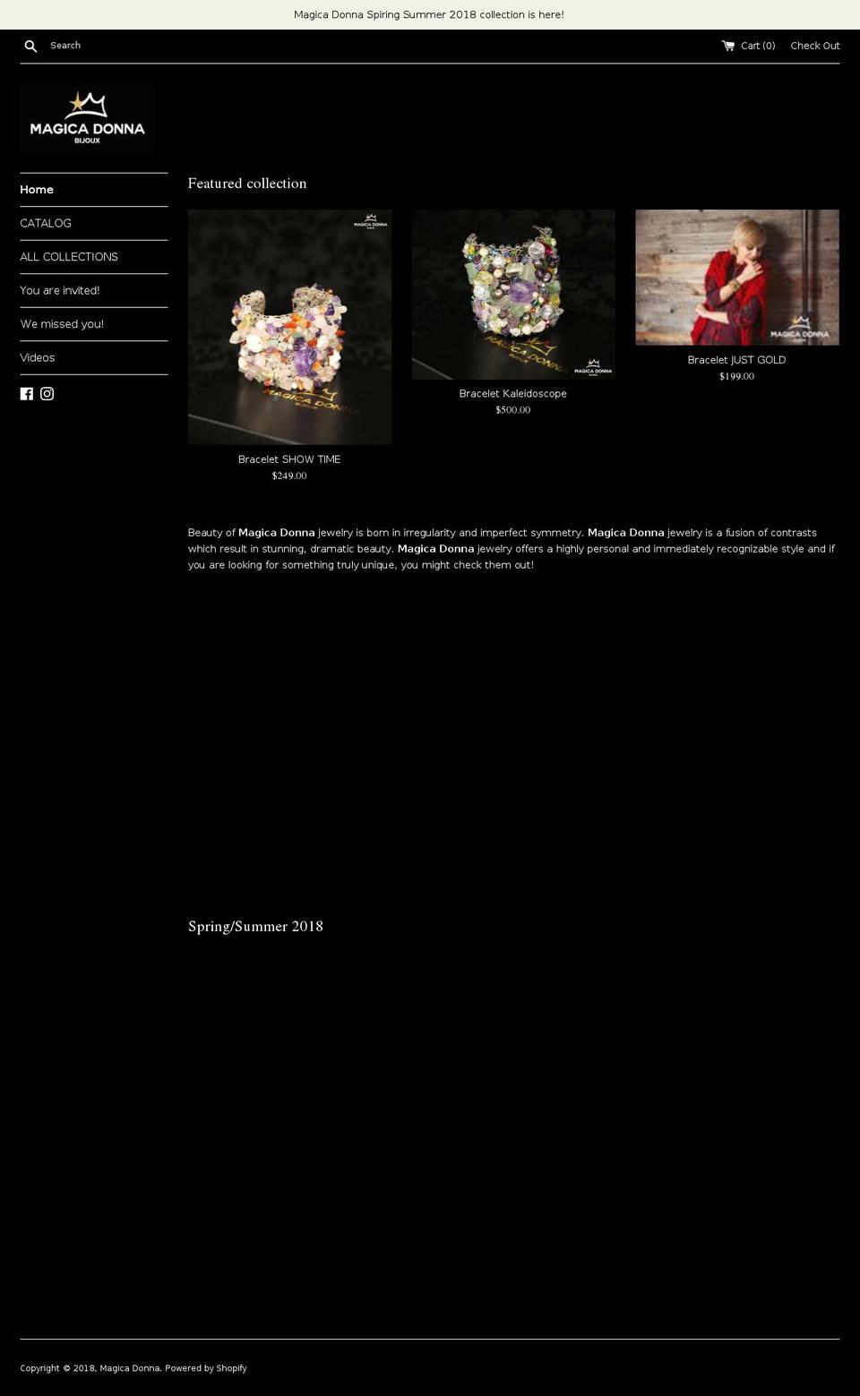 magicadonna.com shopify website screenshot
