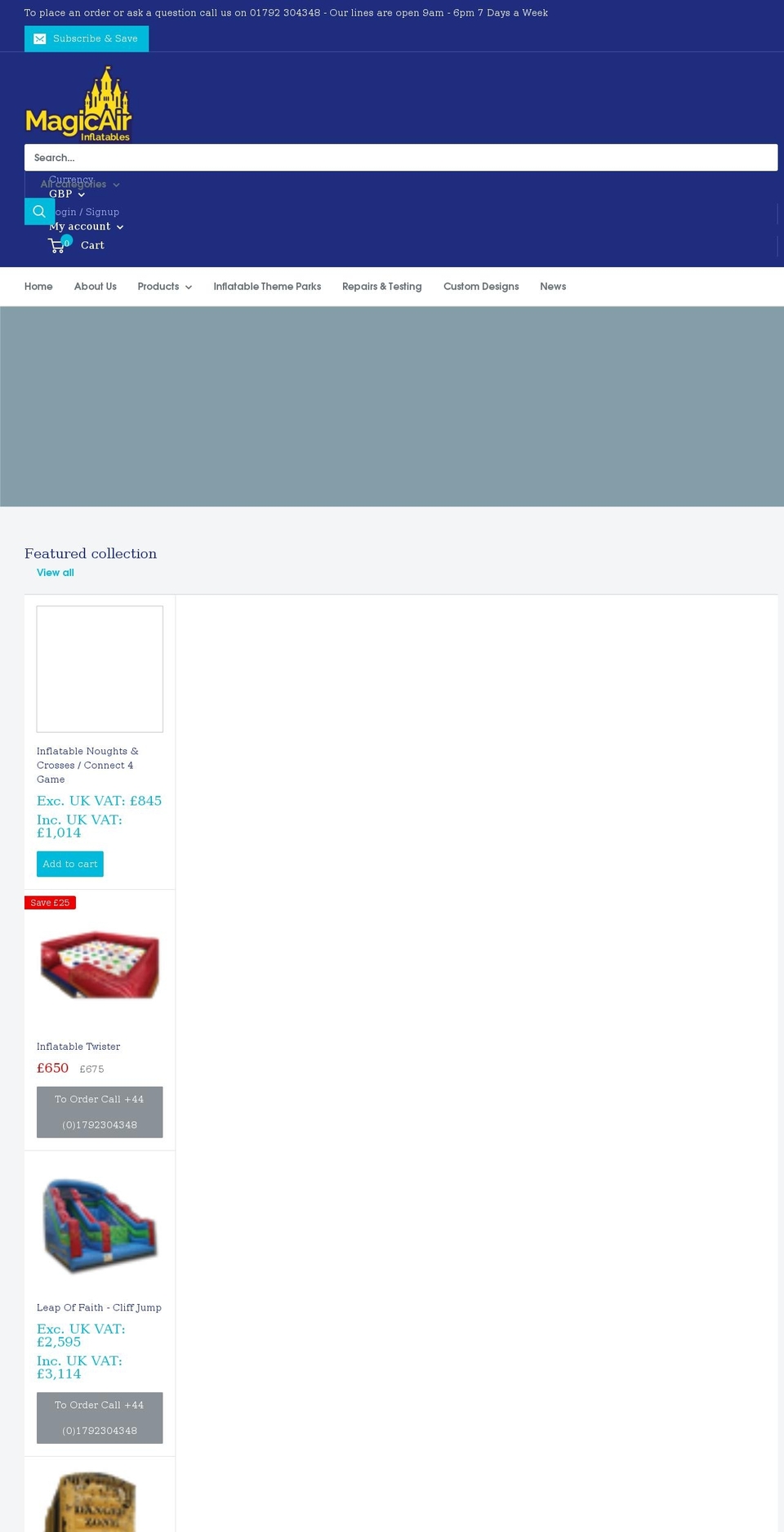 magicair.co.uk shopify website screenshot