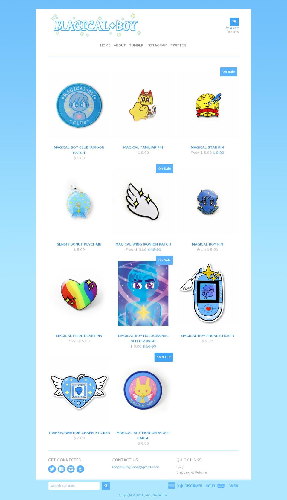 magicalboyshop.com shopify website screenshot