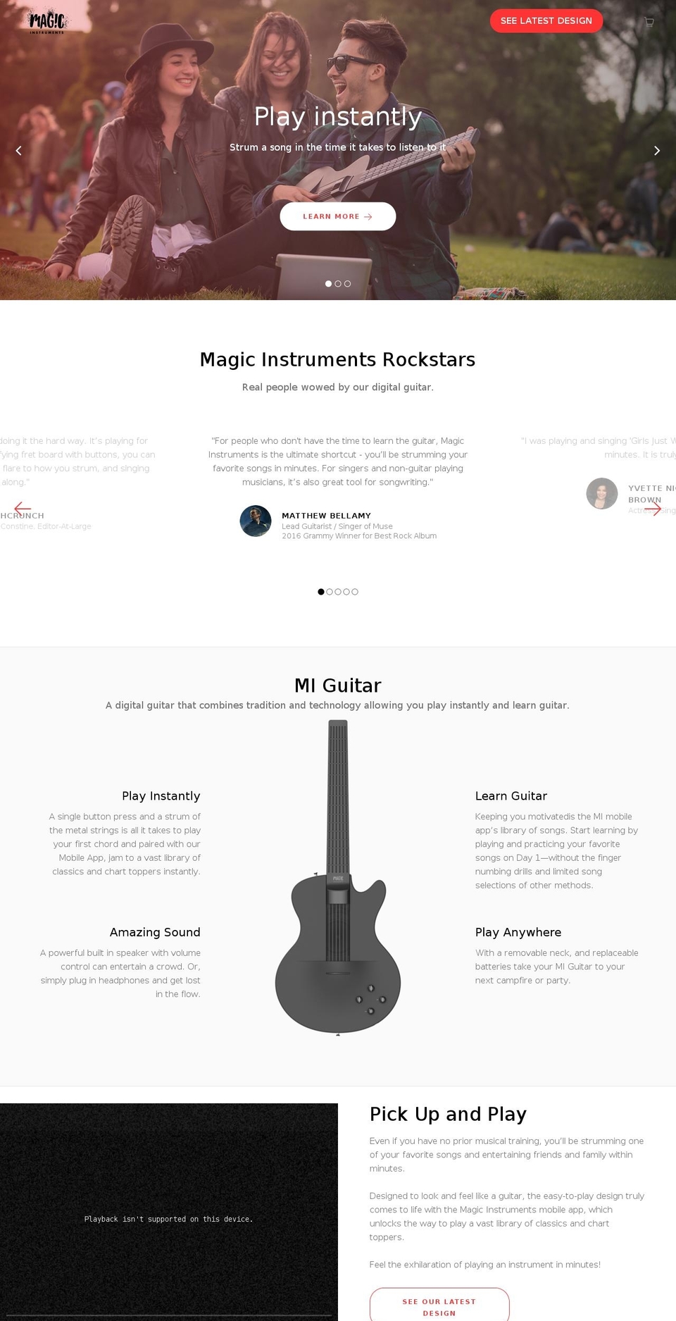 magicalinstrument.com shopify website screenshot
