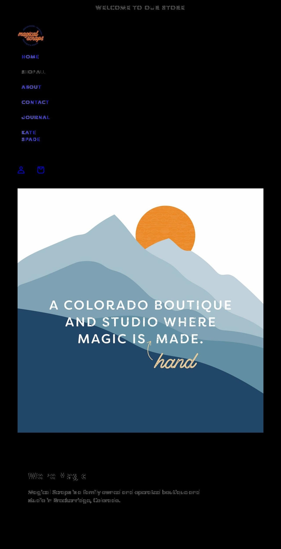 magicalscraps.com shopify website screenshot
