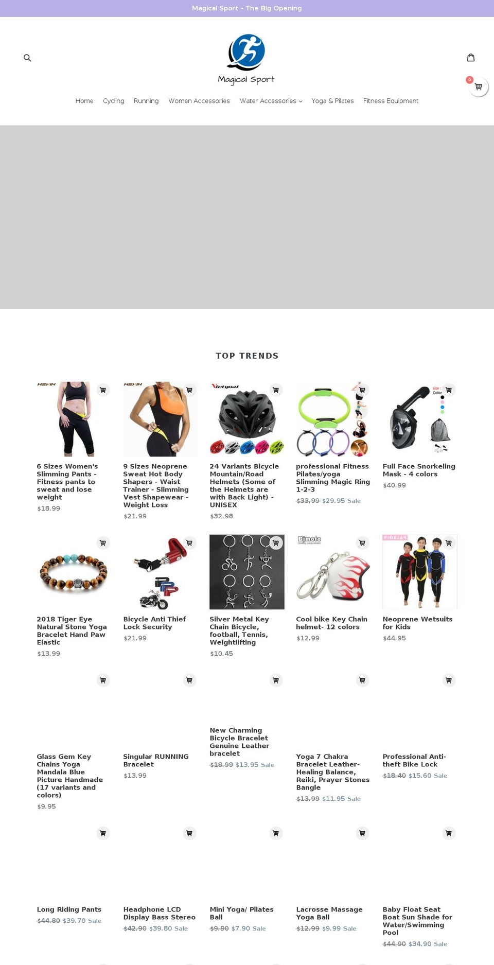 magicalsport.com — Shopify storefront screenshot