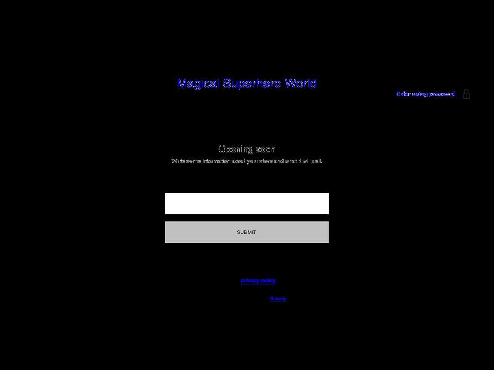magicalsuperheroworld.co.uk shopify website screenshot