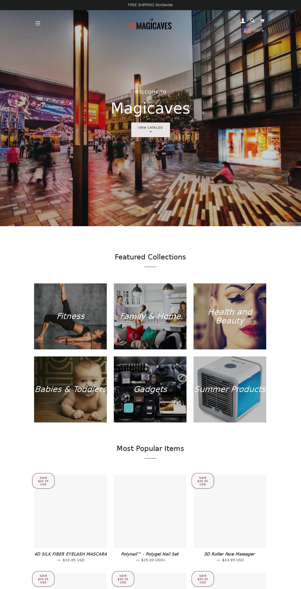 magicaves.com — Shopify storefront screenshot