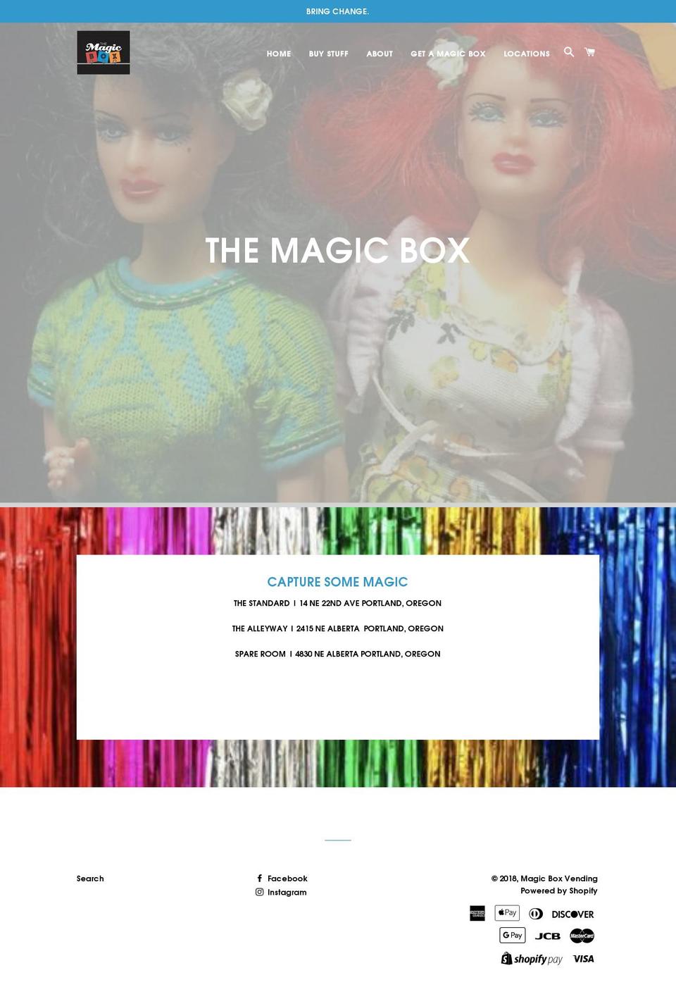 magicboxpdx.com — Shopify storefront screenshot