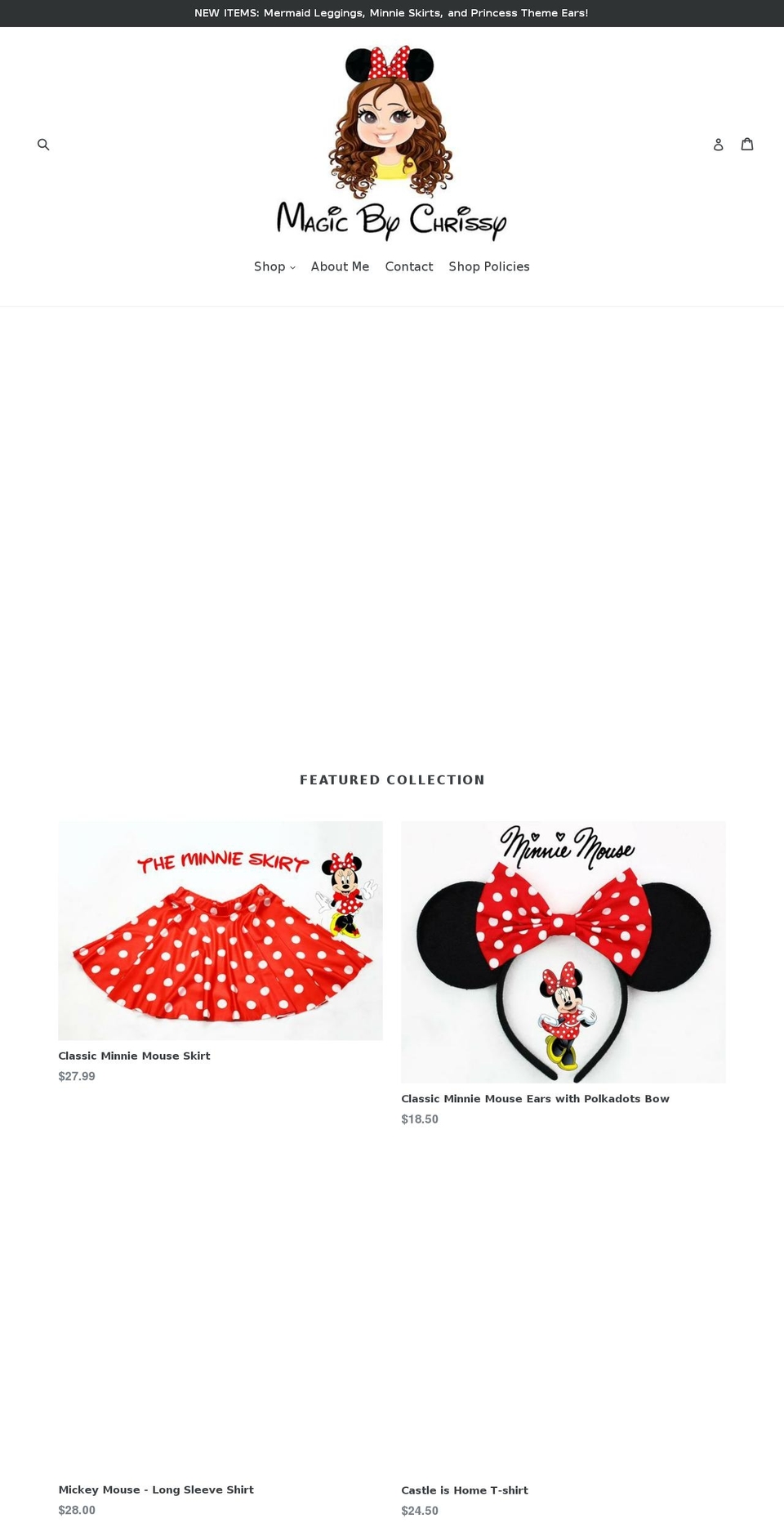 magicbychrissy.com — Shopify storefront screenshot