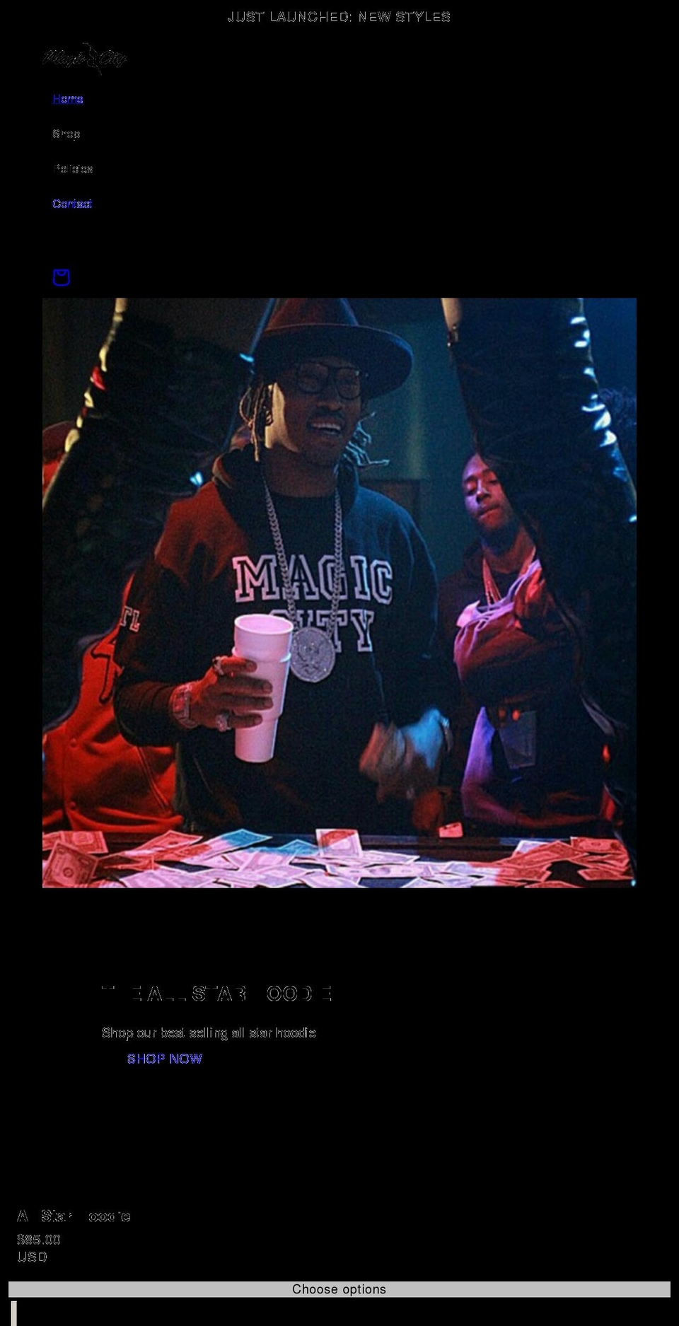 magiccitymerch.com shopify website screenshot
