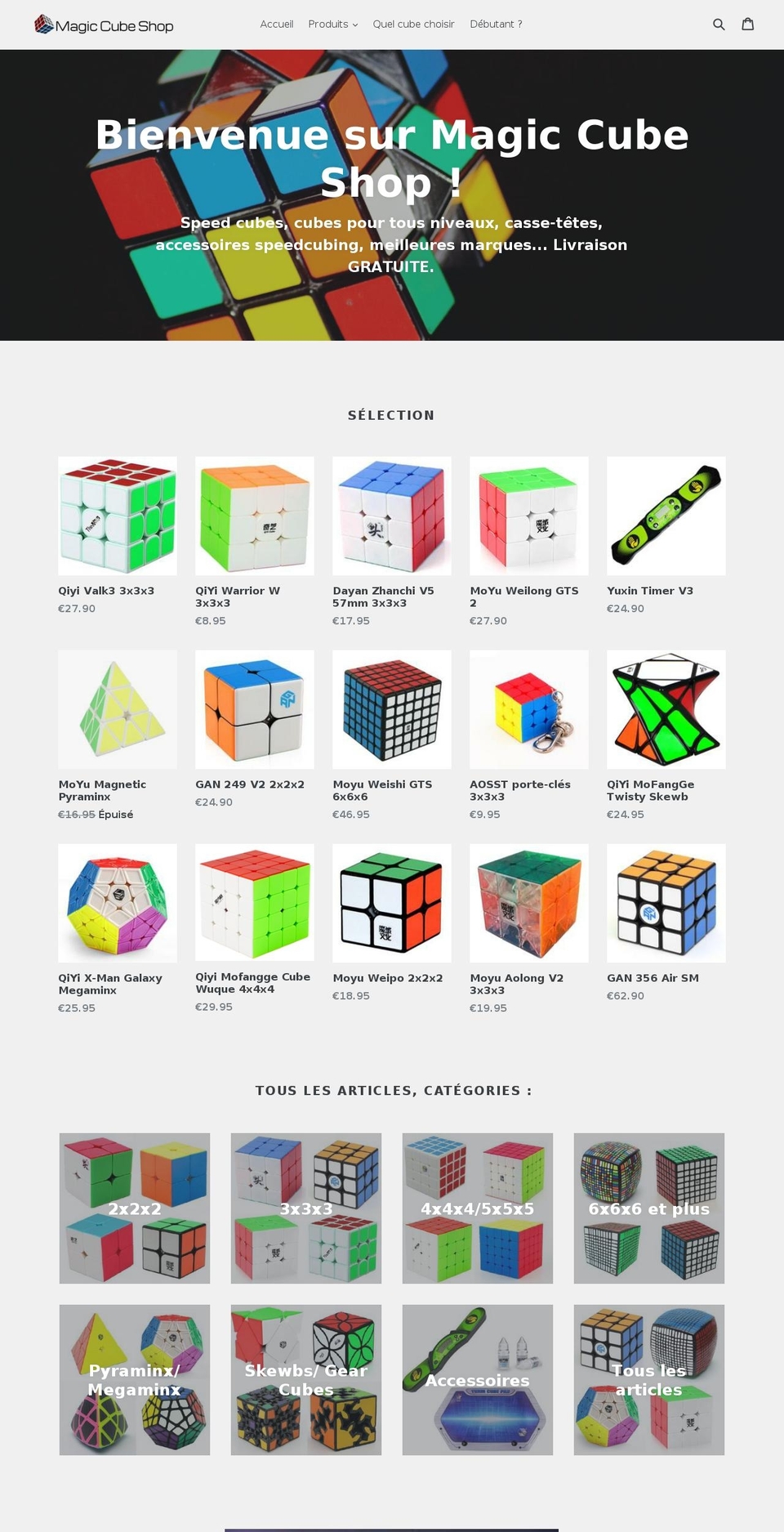 magiccubeshop.com shopify website screenshot