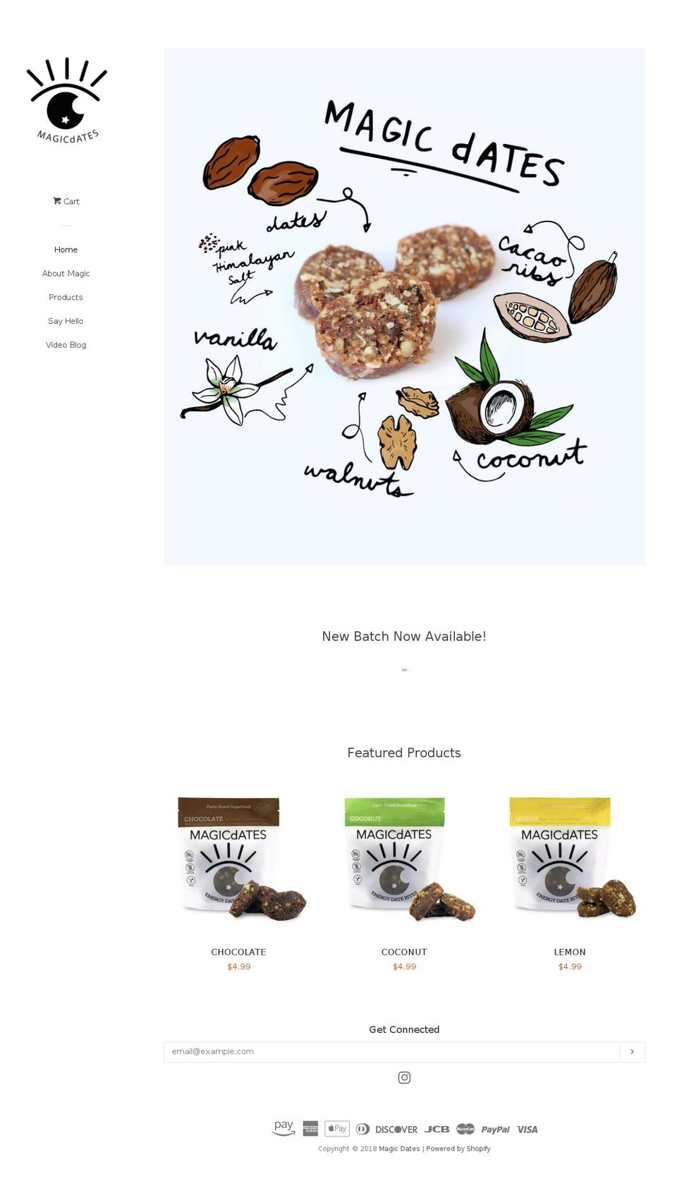 magicdatesbites.com shopify website screenshot