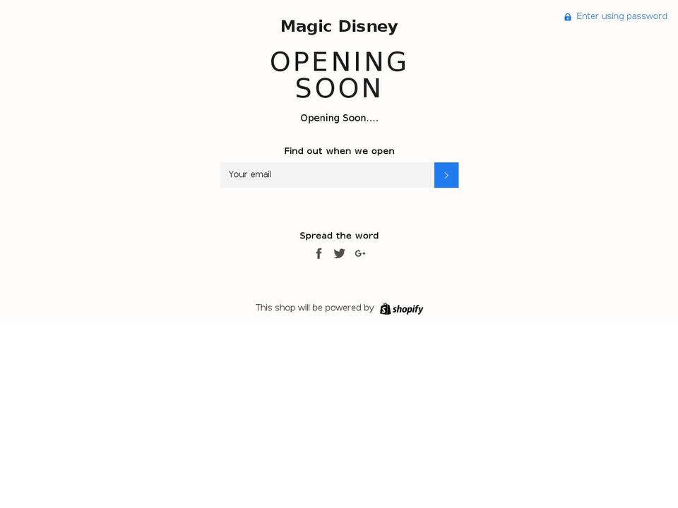 magicdisney.com shopify website screenshot