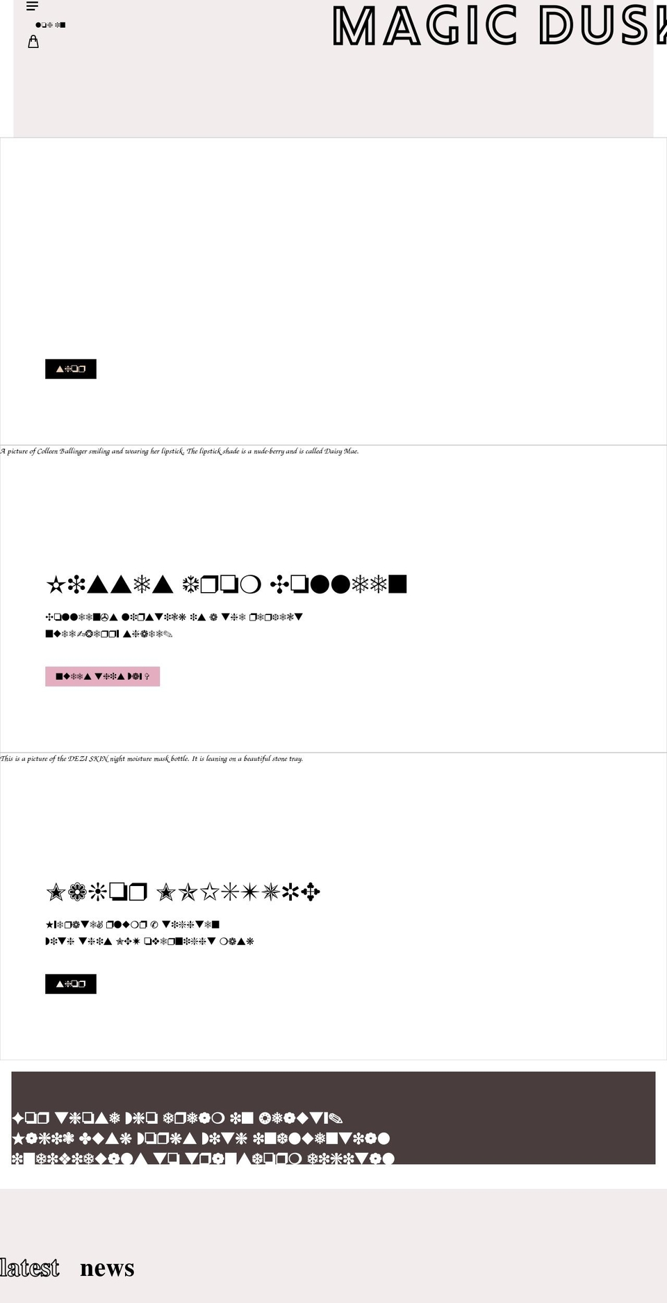 magicdusk.com shopify website screenshot