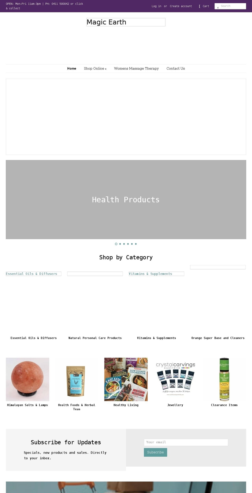 magicearth.com.au shopify website screenshot