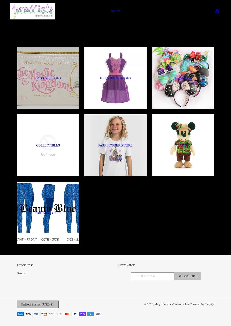 magicfanatics.com shopify website screenshot