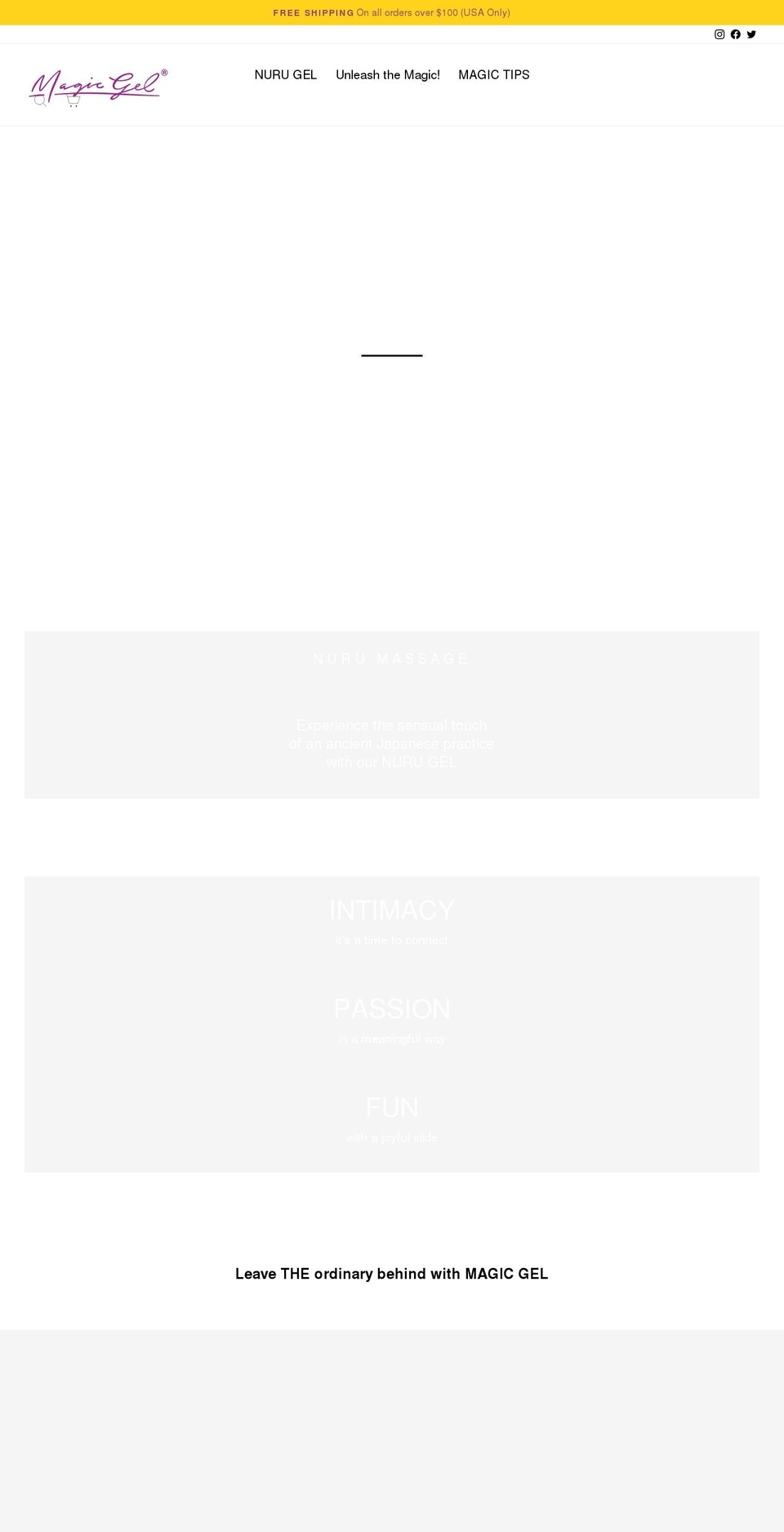 magicgel.com shopify website screenshot