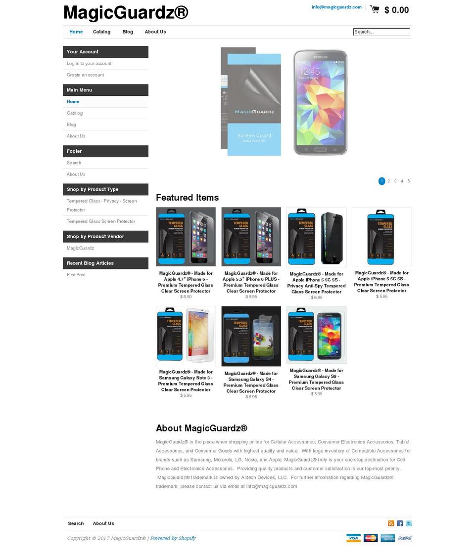 magicguardz.com shopify website screenshot