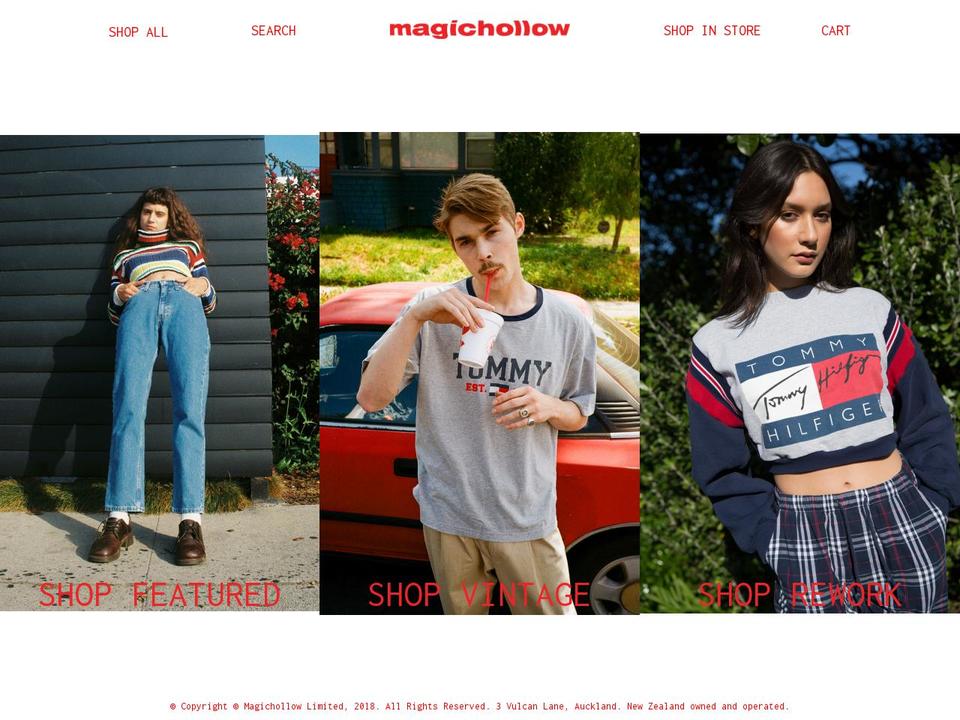 magichollow.co.nz shopify website screenshot