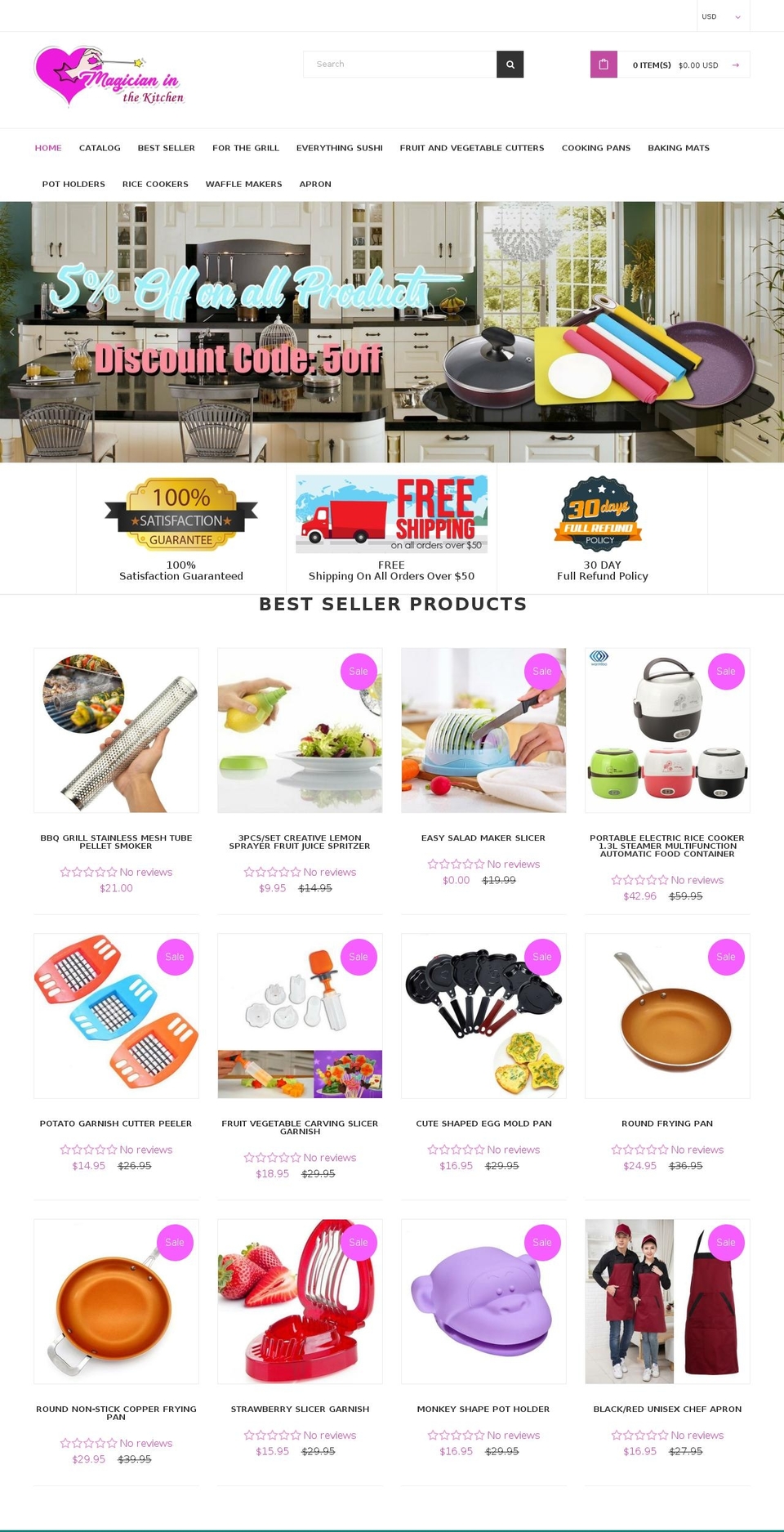 EcomClub Shopify theme site example magicianinthekitchen.com