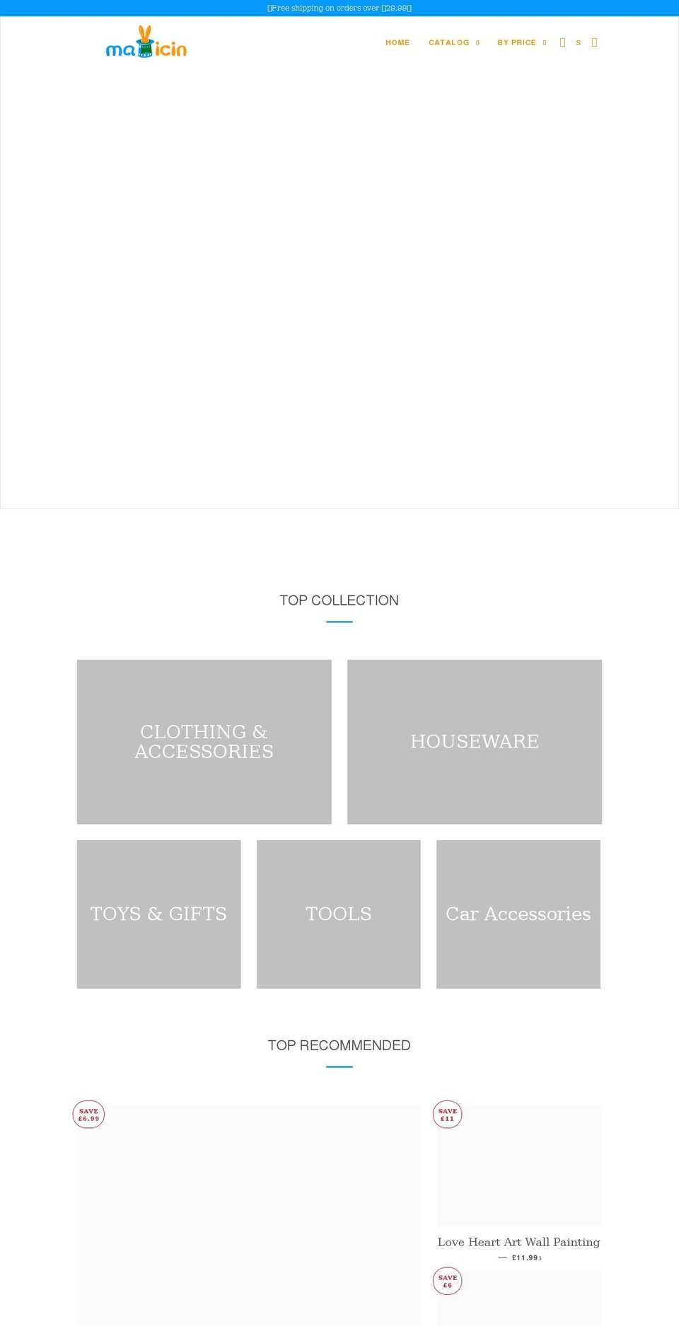 magicin.co.uk shopify website screenshot