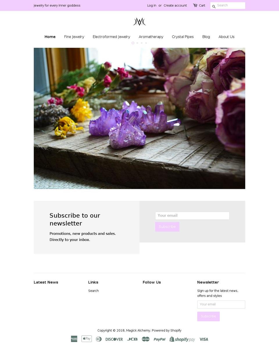 magickalchemy.co shopify website screenshot