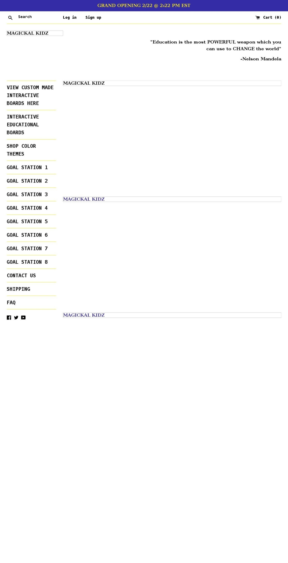 magickalkidz.com shopify website screenshot