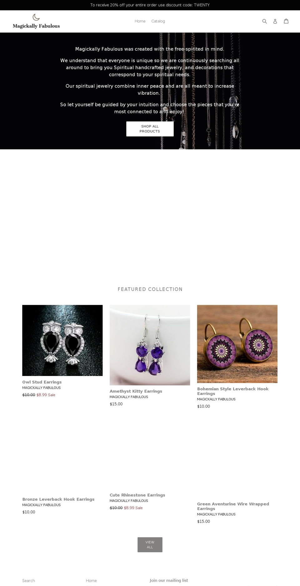 magickally-fabulous.com — Shopify storefront screenshot