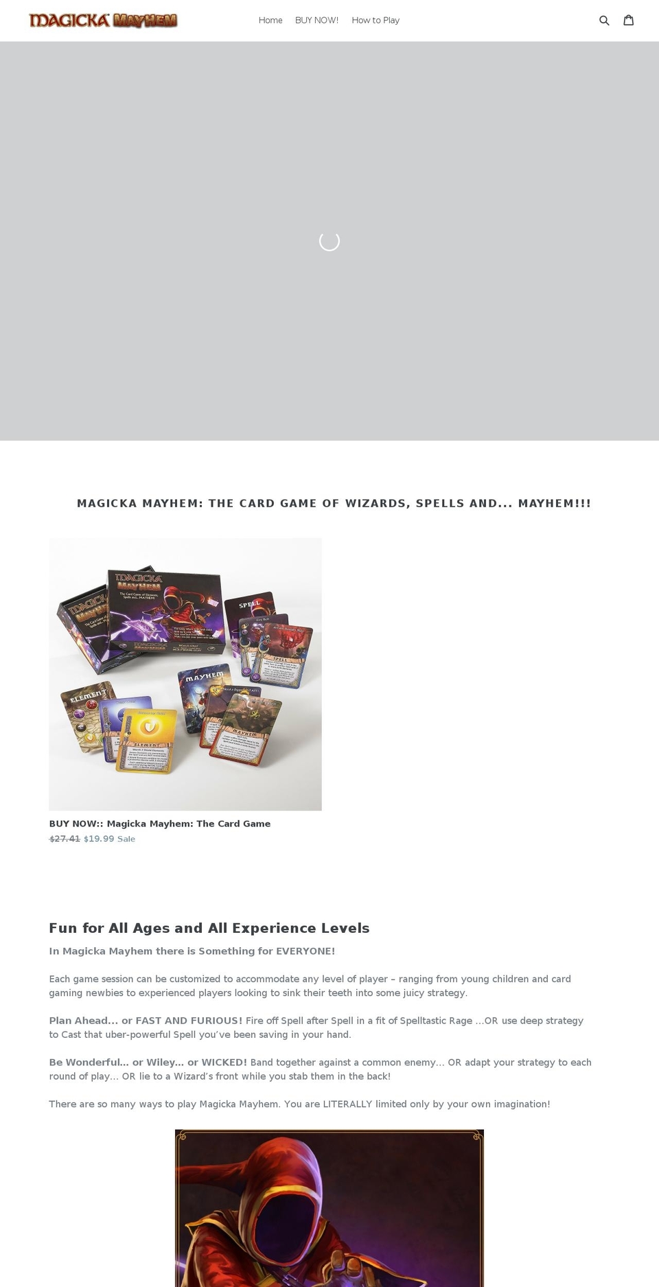 magickamayhem.com — Shopify storefront screenshot
