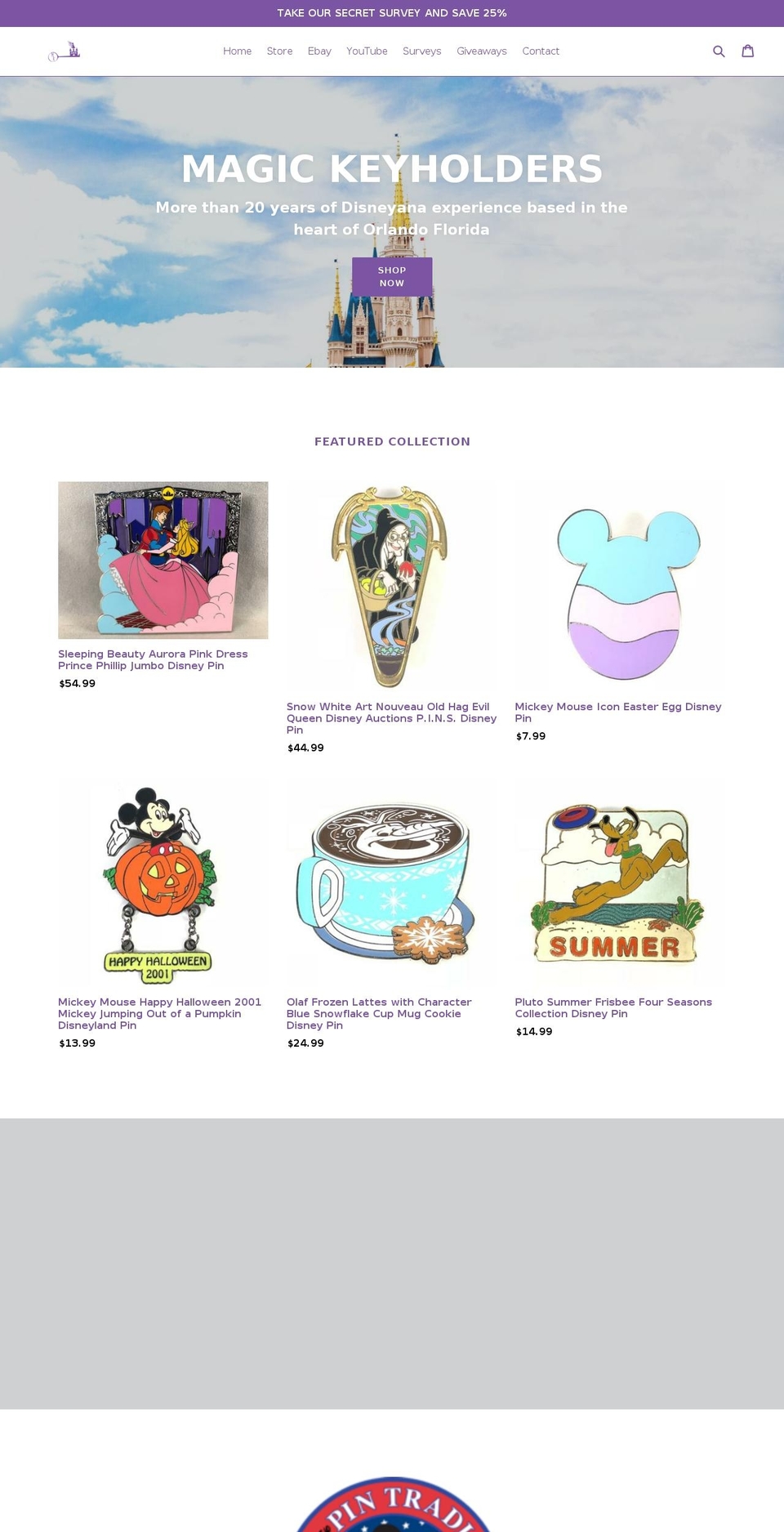 magickeyholders.com — Shopify storefront screenshot