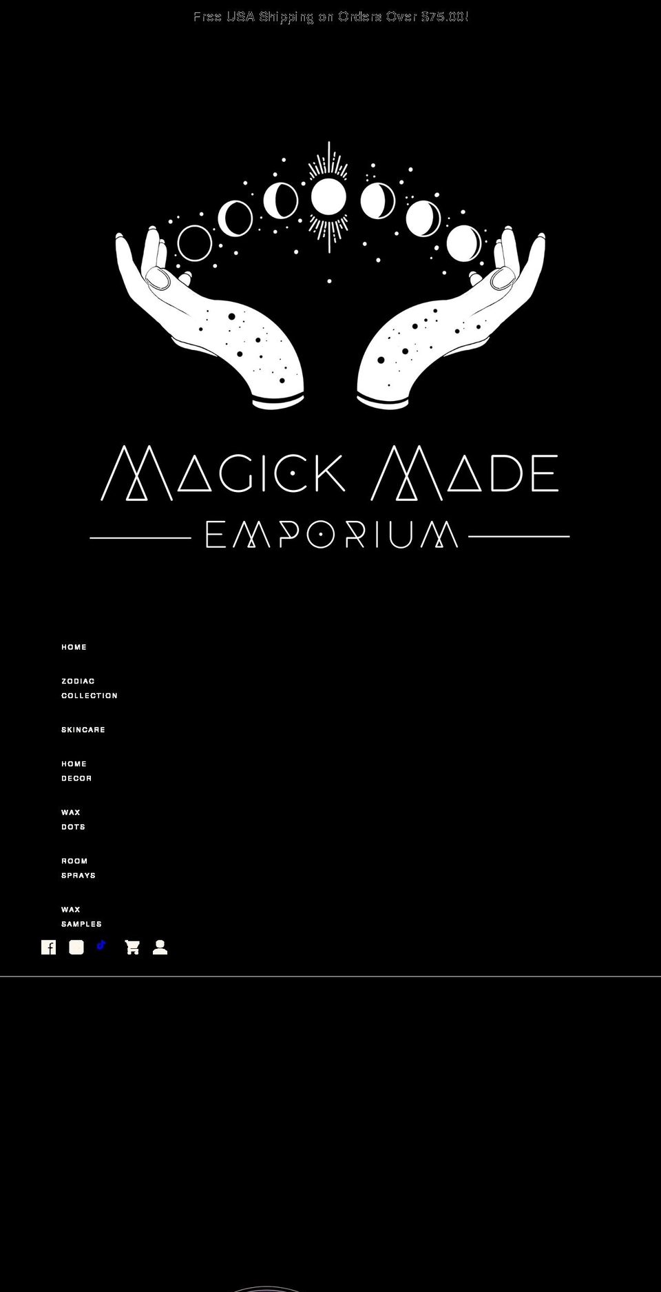 Darkspiritualtheme Shopify theme site example magickmade.com