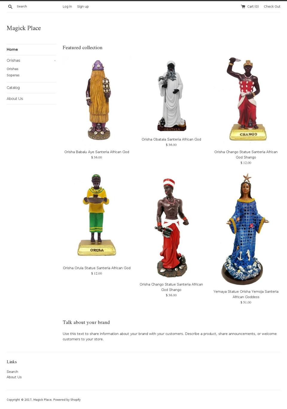 magickplace.com shopify website screenshot