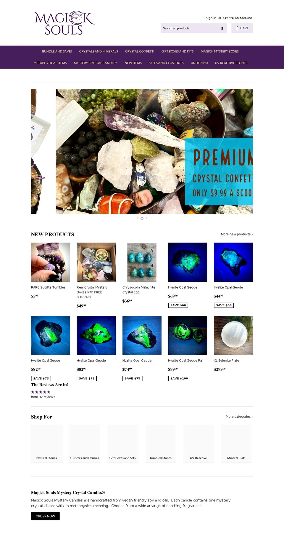 magicksouls.com shopify website screenshot