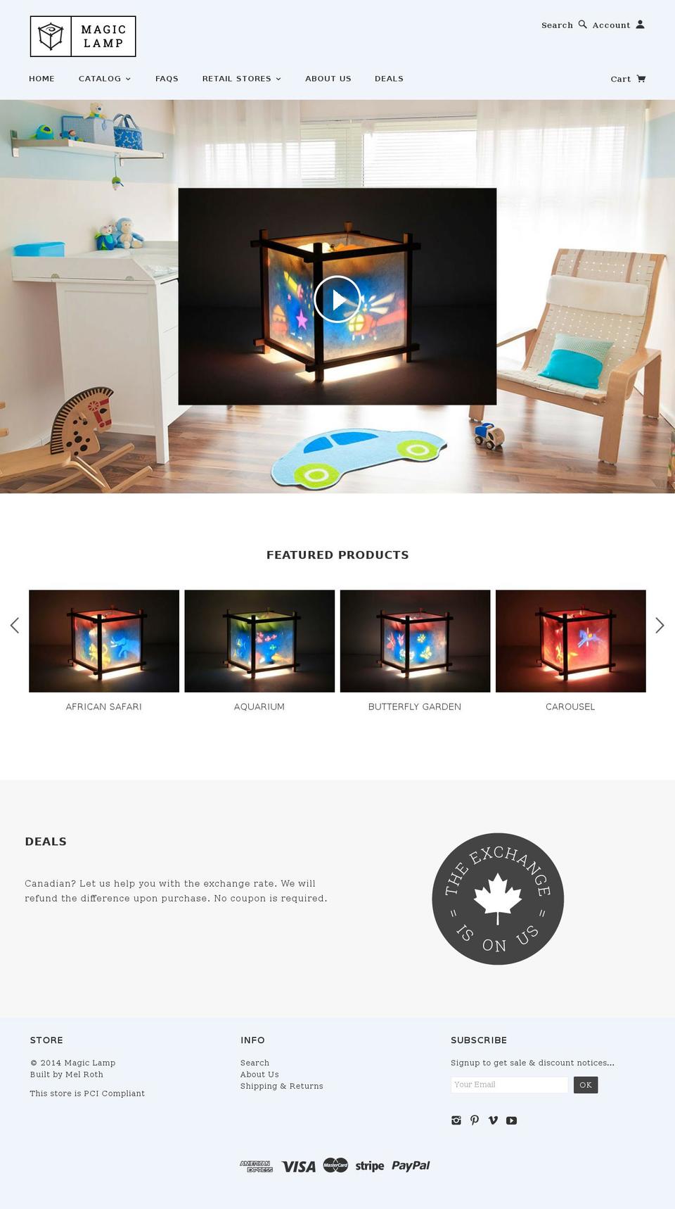 magiclamp.ca shopify website screenshot