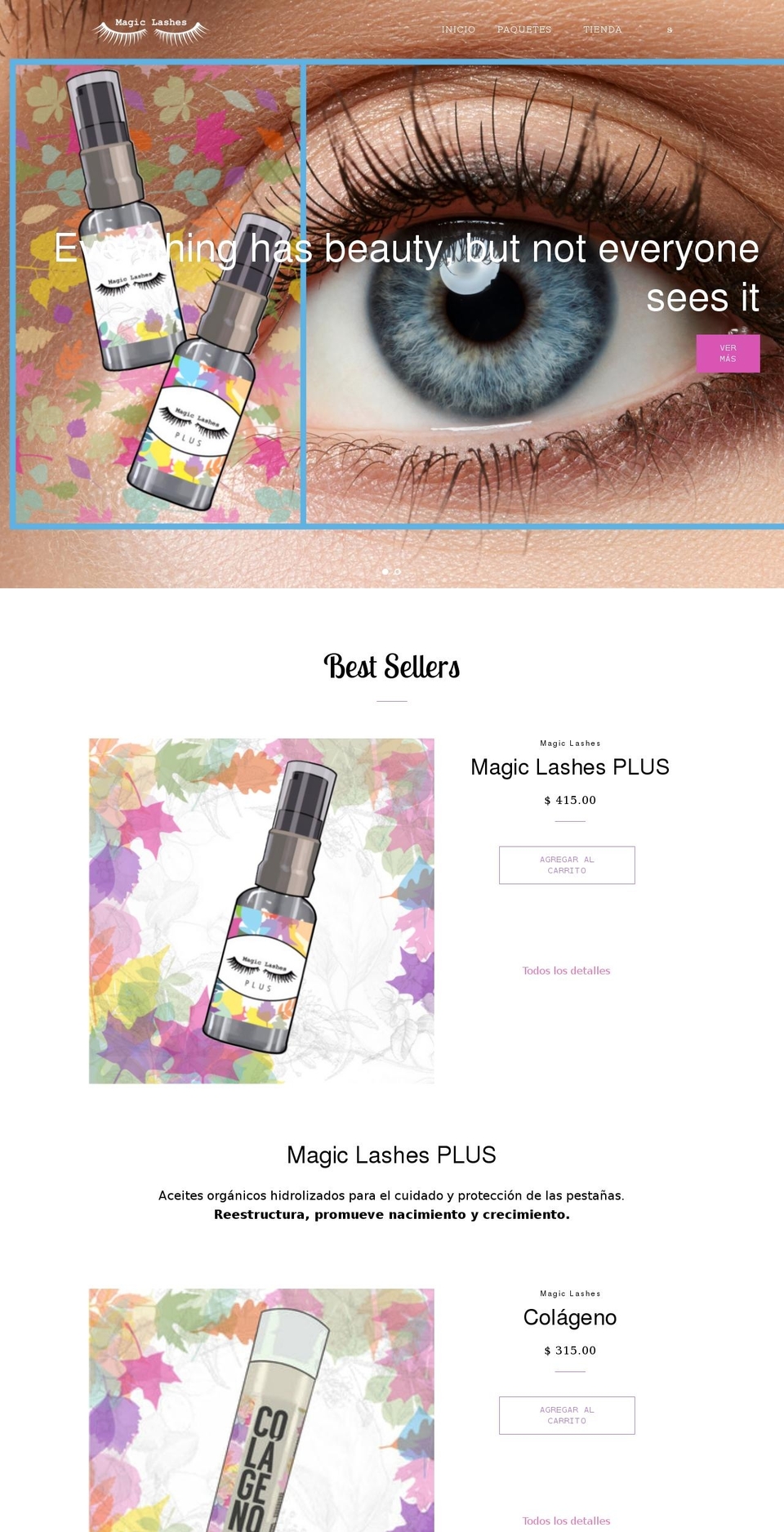 magiclashes.mx shopify website screenshot